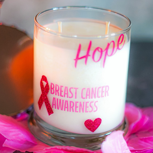 Breast Cancer Awareness Month Candle